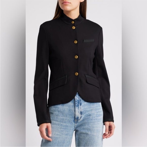 rag & bone Jackets & Blazers - Rag & Bone Slade Braided Crop Ponte Blazer in Black 12